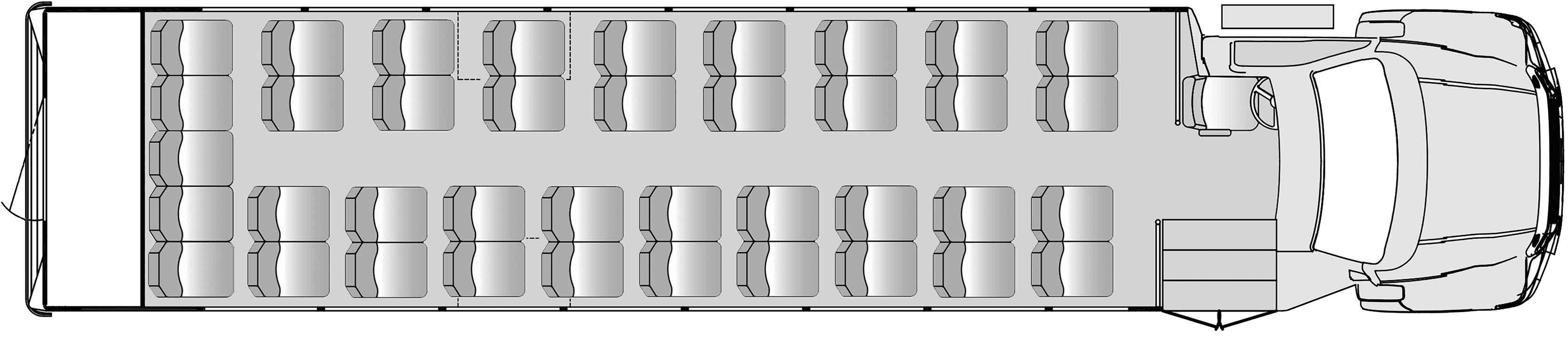 39 Passenger with Rear Luggage Plus Driver Floorplan Image